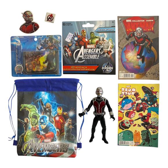 Marvel Ant-Man & Avengers Fan Pack Toy Play Gift Set, Easter Basket Fillers Boys - Picture 1 of 8
